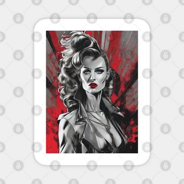 Lady Mob Boss Magnet by SarjisHemmo.com