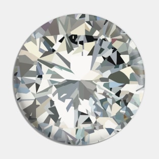 Illustration of a round shinny diamond Pin