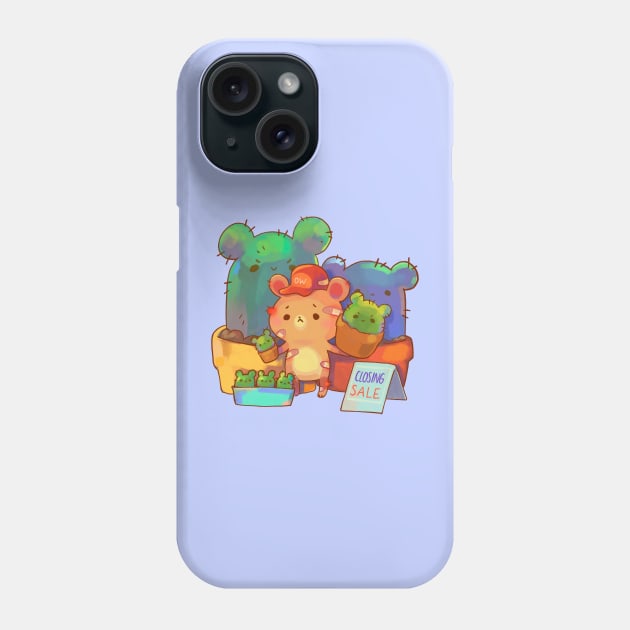 Bear Cactus Plant Shop Phone Case by vooolatility