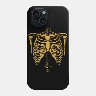 vintage skeleton chest Phone Case