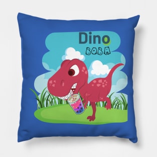 SWEET DINO BOBA DRINK - DINOSAUR Pillow