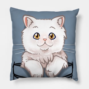 Pocket Cute White Cat Cat Pillow