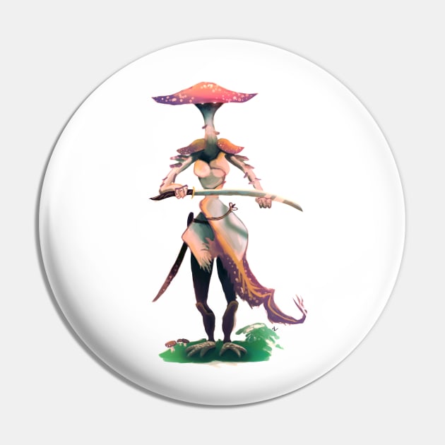 Mushroom Samurai Pin by AidanJWar