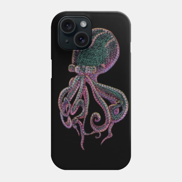 psychedelic octopus Phone Case by Snapdragon