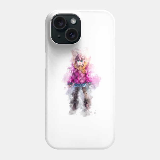 Laid Back Camp - Nadeshiko *Watercolor* Phone Case by Stylizing4You