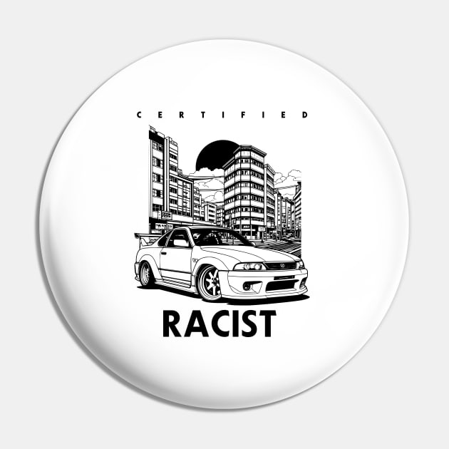 Certified Racist T-Shit Pin by ArtsyStone