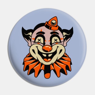 Creepy Vintage Clown Halloween Pin