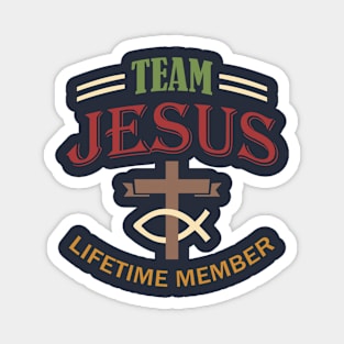 Christian Team Jesus Life Time Member Magnet