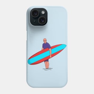 Surfer with his board Phone Case