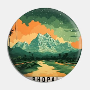 Bhopal India Vintage Tourism Travel Pin