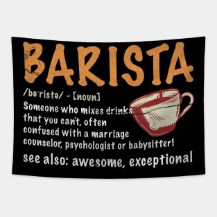 Barista Definition ~ Barista Funny Tapestry