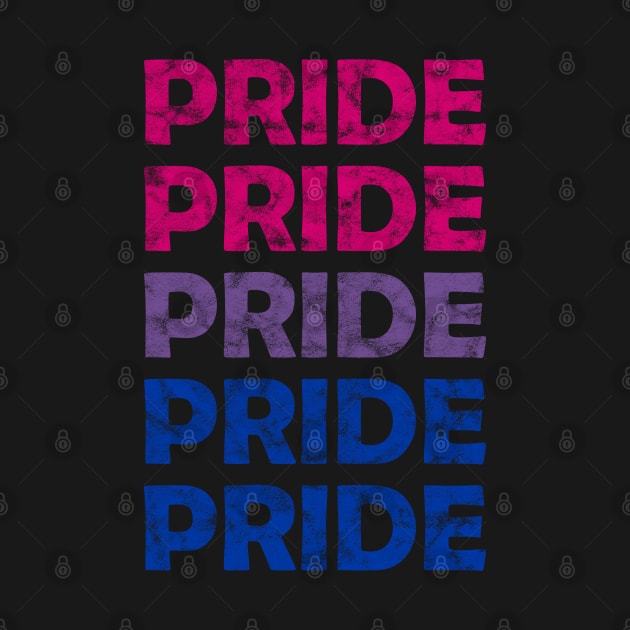 Bisexual Pride Flag Colors Repeating Text Design by bumblefuzzies