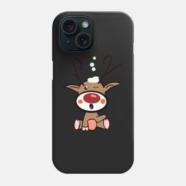 Rudolf First Snow (Red) Phone Case by xsaxsandra