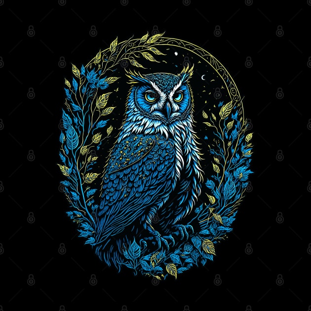 Great Horned Owl Graphic Design by TMBTM