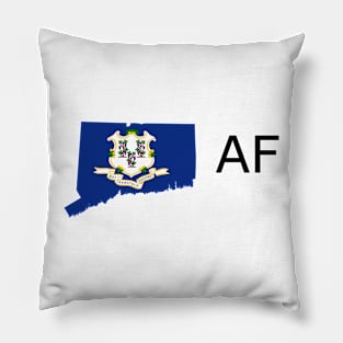 Connecticut Flag State Outine AF (black) Pillow