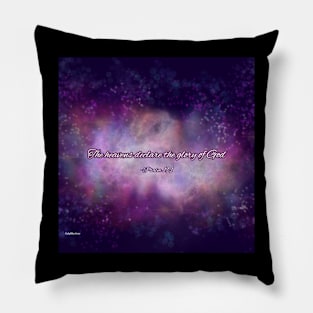 Psalm 19:1 on Nebula 10 Pillow