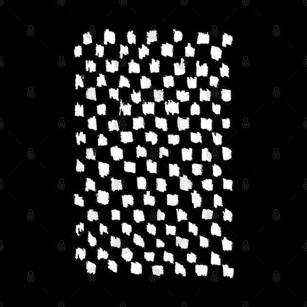 Hand drawn checkerboard pattern black and white by badlydrawnbabe