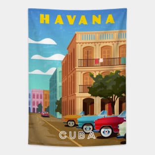 Havana, Cuba Tapestry