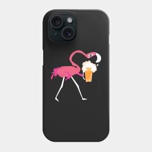 Flamingo Drinking Beer Funny Pink Flamingo Phone Case