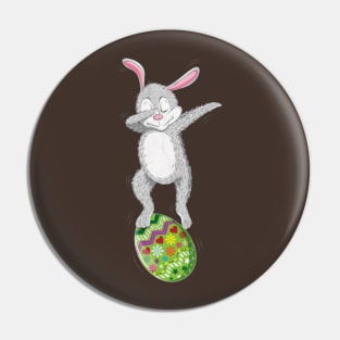 Dabbing Easter Bunny Pin