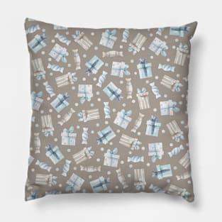 Trendy Pastel Xmas Pattern Winter Snow Christmas Pillow