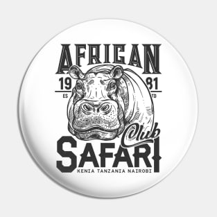 African hippo safari Pin