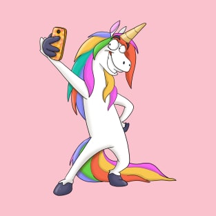 A cute unicorn taking a selfie T-Shirt