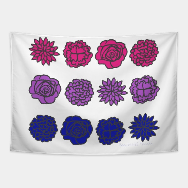 Bisexual Flowers Tapestry by SpectacledPeach