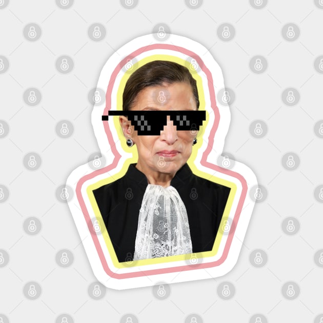 RIP, Heroine for the Ages ~ The Notorious RBG Says “Deal With It” Magnet by Xanaduriffic