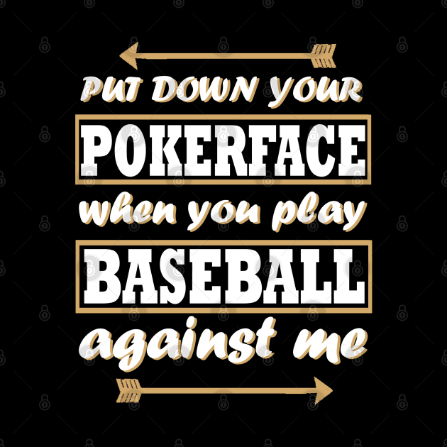 Baseball Pokerface Baseman Base Runner Funny by FindYourFavouriteDesign