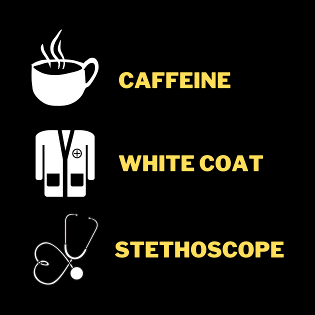 Caffeine white coat and a stethoscope by 30.Dec