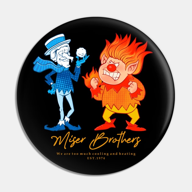 Miser Brothers Golden 70s Pin by jhonybrothers_cloth.ltd