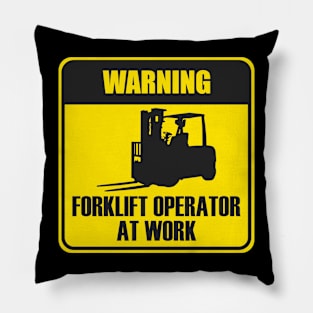 Forklift Operator At Work Pillow