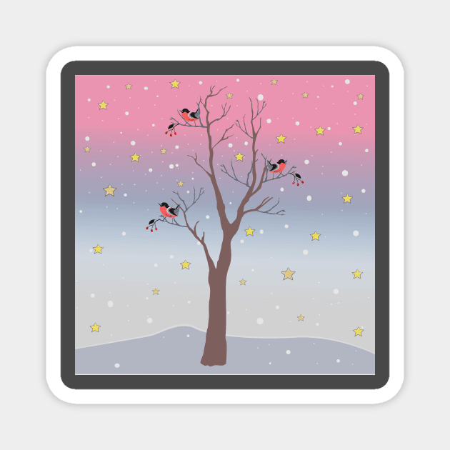 Bird Tree Magnet by KristinaStellar 