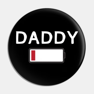 Funny Family Matching Shirt Set Daddy Battery Life T-shirt Pin
