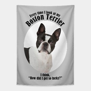 Lucky Boston Terrier Tapestry