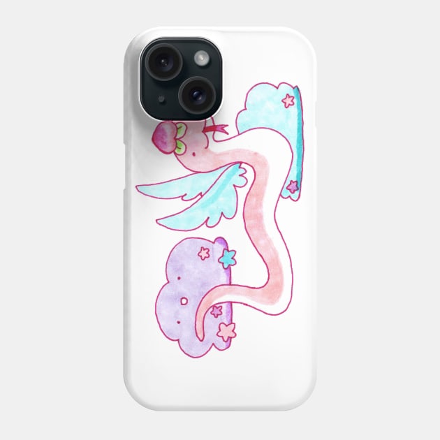 Peach Fruit Angle Snake Phone Case by saradaboru