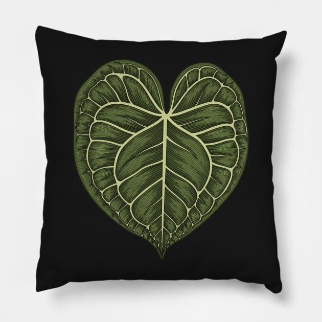 Anthurium Clarinervium Big Leaf Pillow by gronly