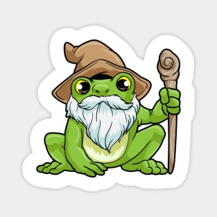 Frog as Magician with Magic wand Magnet