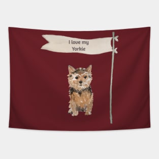 I Love My Yorkie Yorkshire Terrier Tapestry