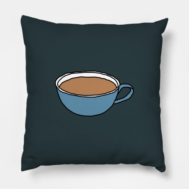 Food Cup of Hot Chocolate Pillow by ellenhenryart