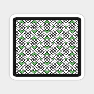 Abstract geometric pattern - green and black. Magnet