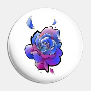 blue and purple rose Pin