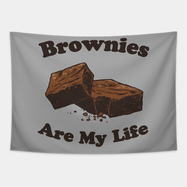 Brownies Are My Life Tapestry by Hillary White Rabbit