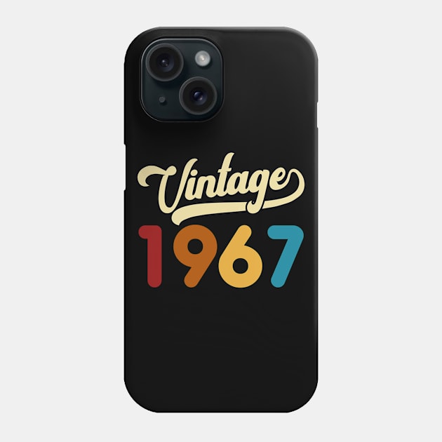 1967 Vintage Gift 53rd Birthday Retro Style Phone Case by Kimko