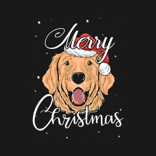 dog love merry christmas santa T-Shirt