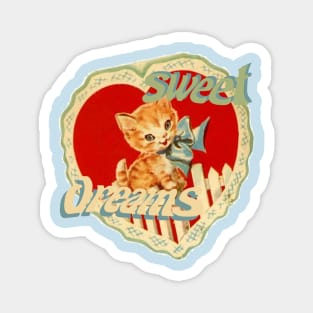 Vintage cute cat retro Magnet