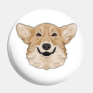 Happy Corgi Smile Pin