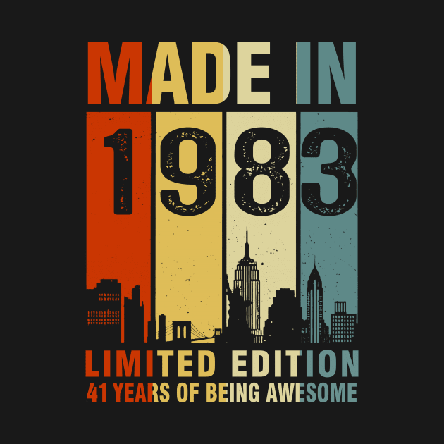 Made In 1983 41st Birthday 41 Years Old by Kontjo