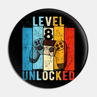 Kids Level 8 Video 8 Year Old 8th Birthday Pin